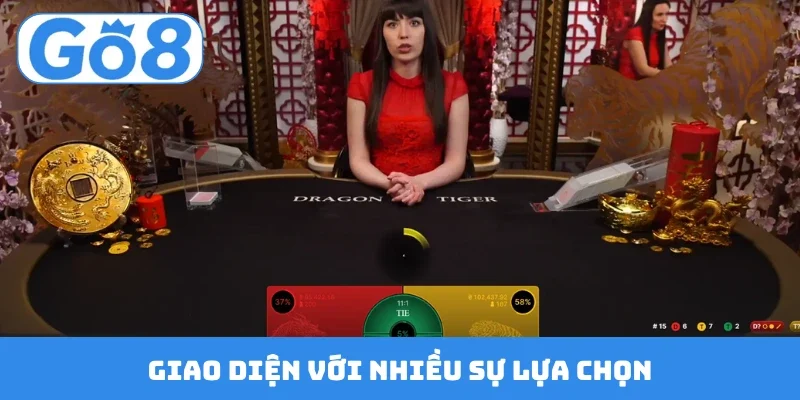 Giao diện với nhiều sự lựa chọn