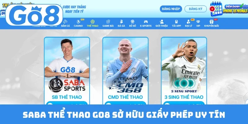 saba the thao go8 so huu giay phep uy tin SABA thể thao GO8 sở hữu giấy phép uy tín