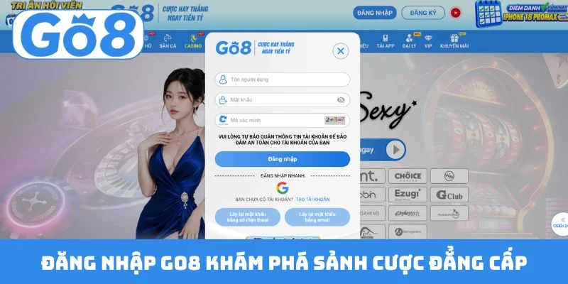 Đăng nhập GO8 khám phá sảnh cược đẳng cấp